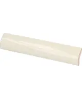 Pièce spéciale Pencil Bullnose Cream Crackle 3x15 cm
