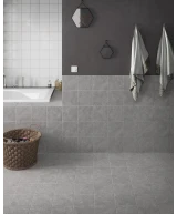 Carrelage Evolution White 15x15 cm - posé en salle de bain