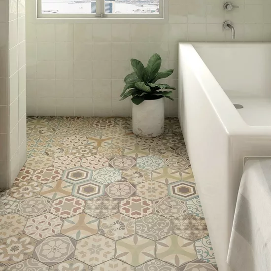 Carrelage Evolution Mint 15x15 cm - vue d’ambiance