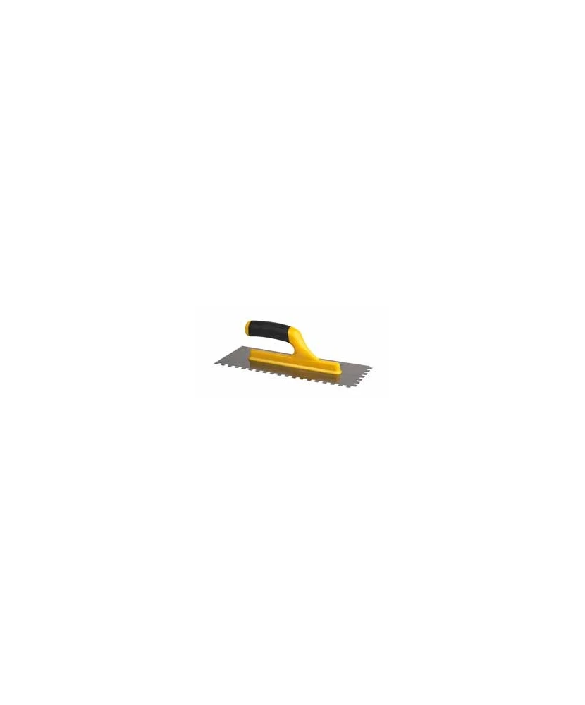 Platoir à colle 30 x 12 cm poignée caoutchouc - dents lisse mm Profil Pros