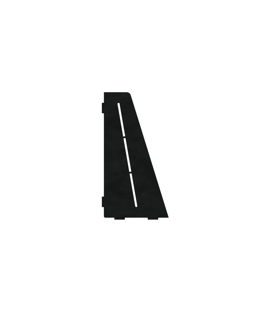 Porte-savon rectangle biseauté 310 mm - Noir laqué structuré Profil Pros