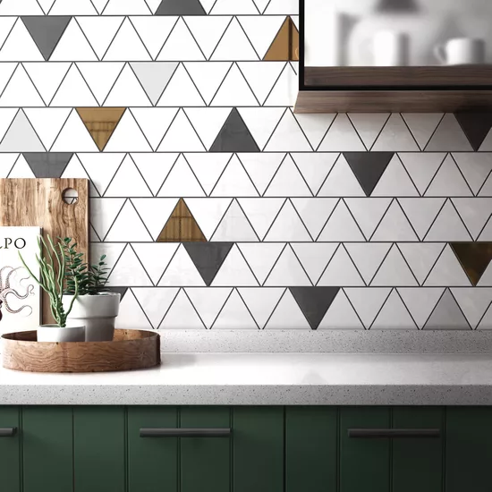 Carrelage Scale Triangolo Light Grey 10,8x12,4 cm - vue d’ambiance 2